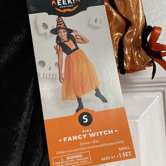 Target Kids' Fancy Witch Halloween Costume Dress Size S Hyde & EEK! Boutique™ - Picture 4 of 8